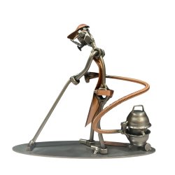 Metalfigur - Mandlig Rengringsassistent - Servicemedarbejder