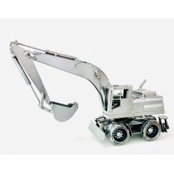 Metalfigur - Maskinfrer - Gravemaskine p hjul