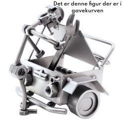 Gavekurv med metalfigur - Mekaniker - l og hygge