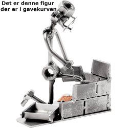 Gavekurv med metalfigur - Murer - l og hygge