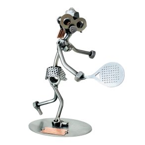 Metallfigur - Padel Spelare - Kvinna