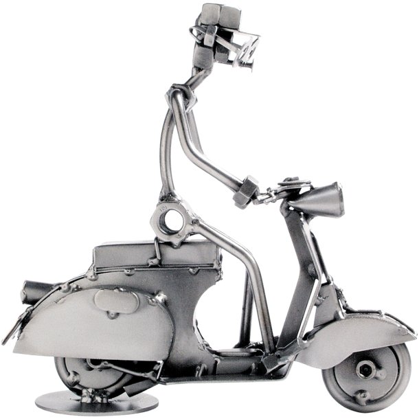 Metalfigur - Scooter - Mand p Scooter