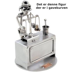 Gavekurv med metalfigur - Apoteker - Vin og hygge