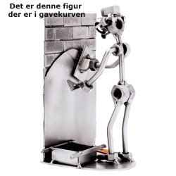 Gavekurv med metalfigur - Murer - l og hygge