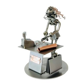 Metalfigur - Butiksassistent - Kvindelig salgsassistent