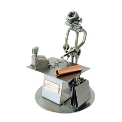 Metalfigur - Butiksassistent - Mandlig salgsassistent