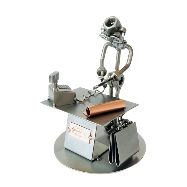 Metalfigur - Butiksassistent - Mandlig salgsassistent