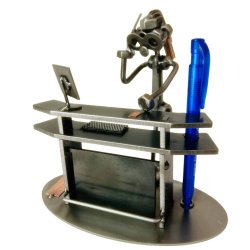 Metallfigur � Receptionist | Kvinnlig receptionist