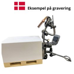 Gavekurv med metalfigur - Lager og logistik - Speditr - Kvinde - l og hygge