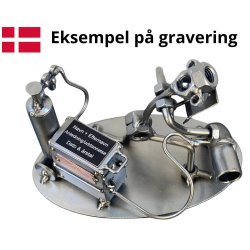 Gavekurv med metalfigur - Smed - Vin og hygge