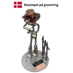 Gavekurv med metalfigur - Landmand - Farmer - L�kkerier
