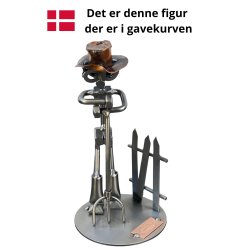 Gavekurv med metalfigur - Landmand - Farmer - L�kkerier