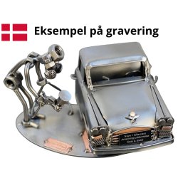 Gavekurv med metalfigur - Autolakerer - Vognmaler - �l og hygge