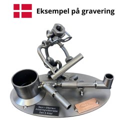 Metalfigur - Entrepren�r - Kloakmester - Gavepakke med metalfigur og l�kkerier