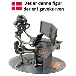 Gavekurv med metalfigur - Bygningskonstruktr - Multimediedesigner - Mand - Vin og hygge