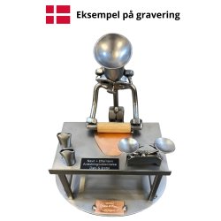 Gavekurv med metalfigur - Bager - Konditor - Vin og hygge