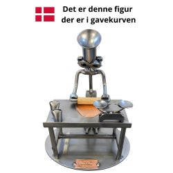 Gavekurv med metalfigur - Bager - Konditor - �l og hygge