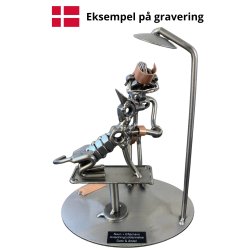 Gavekurv med metalfigur - Veterin�rsygeplejerske - Vin og hygge