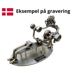 Gavekurv med metalfigur - Fitnessinstrukt�r - Mand - L�kkerier