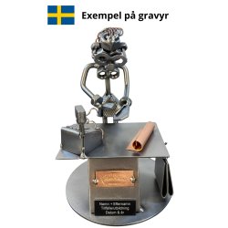 Metalfigur - Butiksassistent - Kvindelig salgsassistent