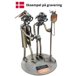 Gavekurv med metalfigur - Port�r - Kvindelig port�r - �l og hygge
