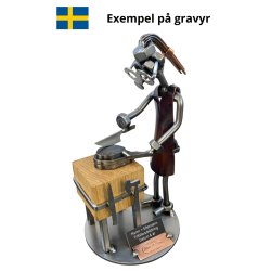 Metalfigur - Kvindelig Butiksslagter 