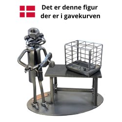 Gavekurv med metalfigur - Dyrepasser - Fors�gsdyr dyrepasser - L�kkerier