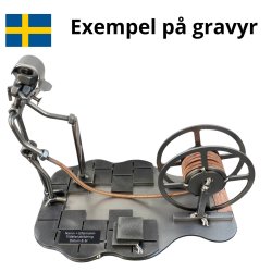 Metallfigur � Kabel- och ledningsarbetare | Perfekt present till elektrikern