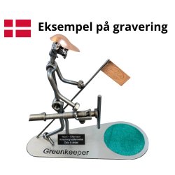 Gavekurv med metalfigur - Greenkeeper - Vin og hygge