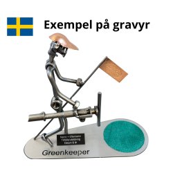 Metallfigur � Greenkeeper | Perfekt present till golfbanans hj�lte