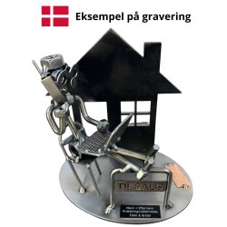 Gavekurv med metalfigur - Ejendomsm�gler - �l og hygge