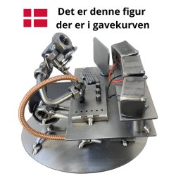 Gavekurv med metalfigur - Elektronikingeni�r - Elektronikfagtekniker - Vin og hygge