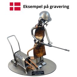 Gavekurv med metalfigur - Skibsassistent - Befaren skibsassistent - �l og hygge