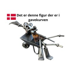 Gavekurv med metalfigur - Landmand - Gartner - Kvinde - �l og hygge