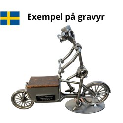 Metallfigur - Man p� Lastcykel