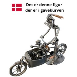 Gavekurv med metalfigur - Dagplejer - Ladcykel - �l og hygge