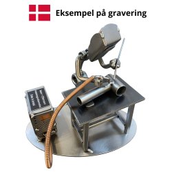 Gavekurv med metalfigur - TIG Svejser - �l og hygge