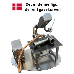 Gavekurv med metalfigur - TIG Svejser - �l og hygge