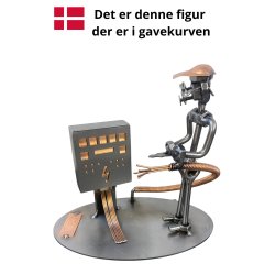 Gavekurv med metalfigur - Forsyningsoperatr - Elektriker - Lkkerier