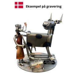 Gavekurv med metalfigur - Dyrlge - Kvginseminr - Vin og hygge