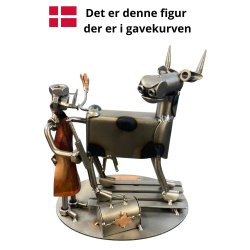 Gavekurv med metalfigur - Dyrlge - Kvginseminr - Vin og hygge