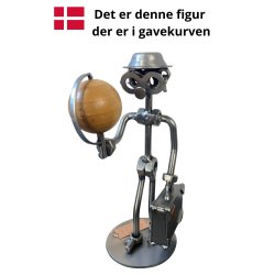 Gavekurv med metalfigur - Den rejselystne mand - Lkkerier