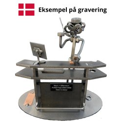 Metallfigur � Receptionist | Manlig receptionist