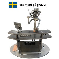 Metallfigur � Receptionist | Manlig receptionist