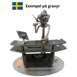 Metallfigur � Receptionist | Kvinnlig receptionist