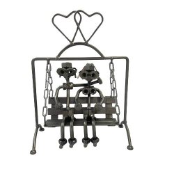 Metalfigur - Par i hngesofa