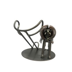 Metalfigur - Vinholder med lve