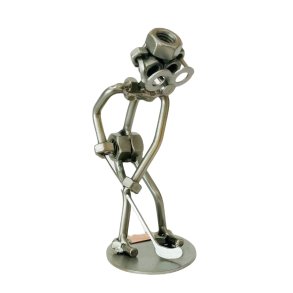 Metalfigur Floorball - Floorball spiller - Mandlig floorball spiller