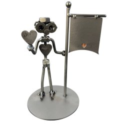 Metalfigur med symbolik � Den Frivillige | Hjertet p� rette sted