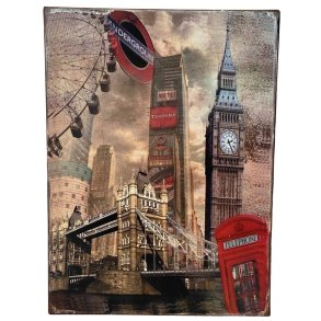 Metalskilt - London tema 